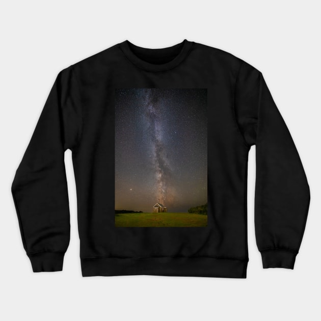 Old Coastguard Lookout, Rhossili Crewneck Sweatshirt by dasantillo